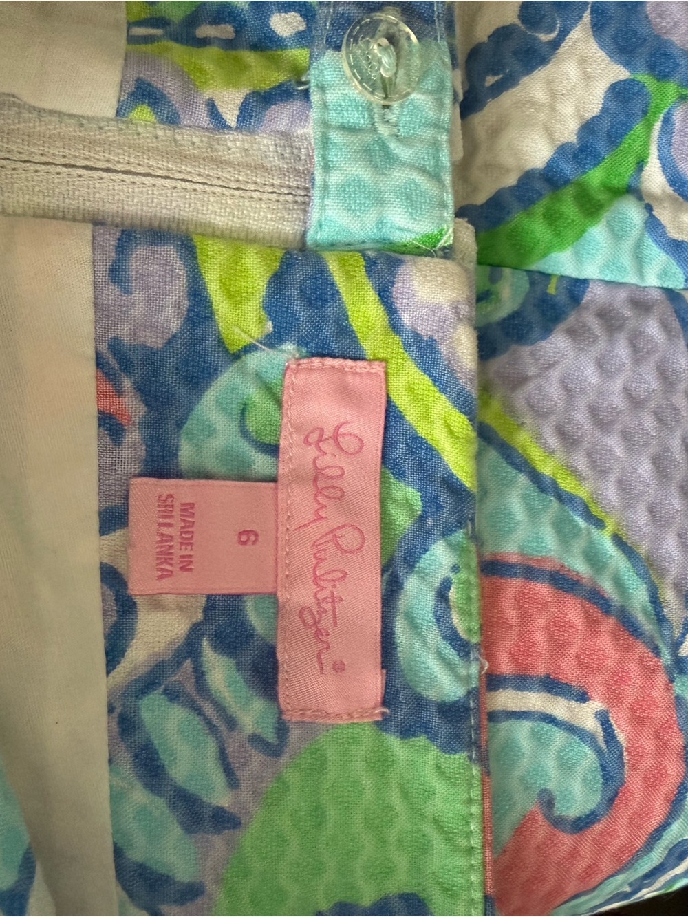 Lilly Pulitzer Bright Blue Green Pink Paisley Mini Skirt - Picture 10 of 10
